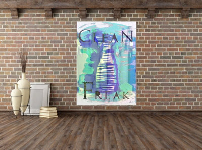 Clean Freak Blue (Canvas Print) / 12
