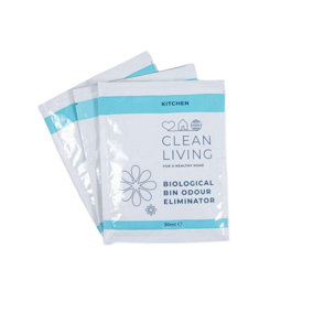 Clean Living Biological Bin Odour Eliminator Refill Sachet (Pack Of 3)