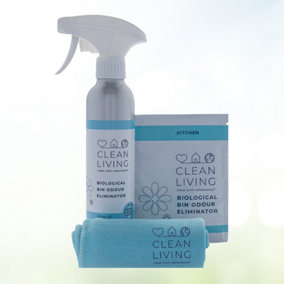 Clean Living Biological Bin Odour Eliminator Starter Pack