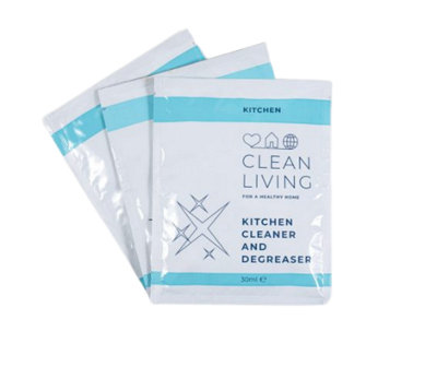 Clean Living Eco Friendly Kitchen Cleaner & Degreaser Refill Sachet (Pack Of 3)