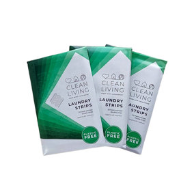 Clean Living Eco Friendly Laundry Strips - 180 Washes (Pack Of 3)