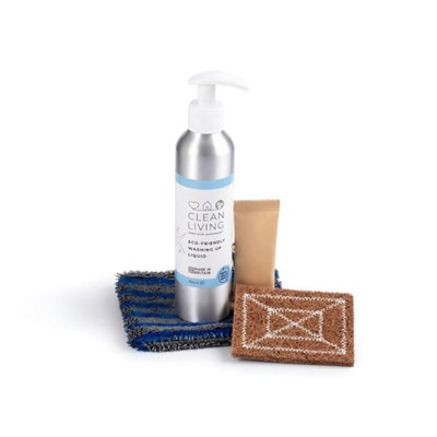 Clean Living Eco Friendly Washing Up Liquid Starter Pack DIY at B&Q