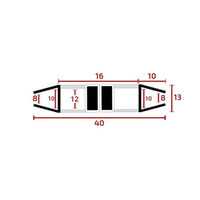 Clear 180 Degree Magnetic Shower Enclosure Seal 10mm x 2000mm - 3