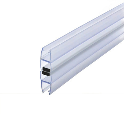 Clear 180 Degree Magnetic Shower Enclosure Seal 6mm x 2000mm - 3