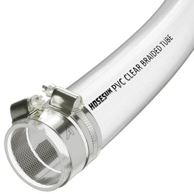 Clear Braided Hose Kit 13mm Bore 25m PVC Tube Plastic Joiner 2 ...