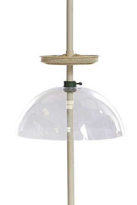 Clear Dome Squirrel Baffle Large Diameter for Wild Bird Feeding Station Pole and Feeders