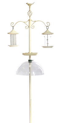 Clear Dome Squirrel Baffle Large Diameter for Wild Bird Feeding Station Pole and Feeders - 3
