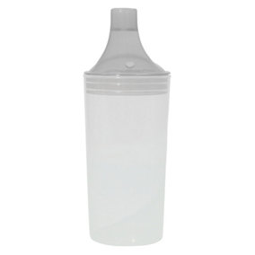 Clear Drinking Sippy Cup - Two Spouts - Blended Foods and Liquids - Dishwashable