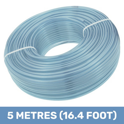 clear flexible pvc pipe/tubing 4mm internal-6mm external suitable for airline water gas oil aquariums and aquatic use - 5