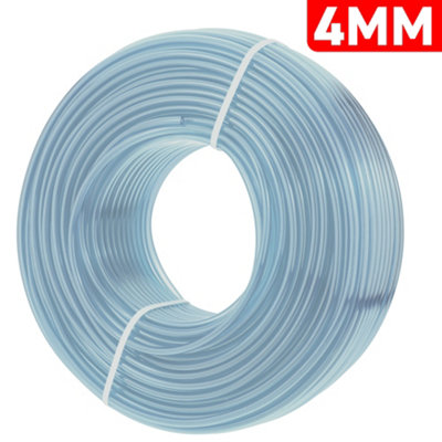 clear flexible pvc pipe/tubing 4mm internal-6mm external suitable for airline water gas oil aquariums and aquatic use - 7
