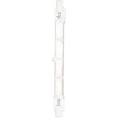 Clear Glass & Ceramic 120W R7s tungsten (118mm) Light Bulb - Dimmable Warm White - 2250lm 3000k