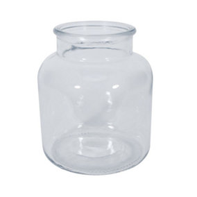 Clear Glass Decorative Apothecary Bottle Vase. Height 16 cm