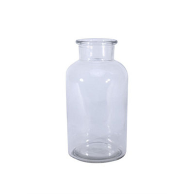 Clear Glass Decorative Apothecary Bottle Vase. Height 20 cm