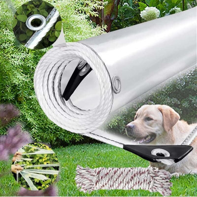 20mil Clear Plastic Tarp – Heavy Duty Waterproof 6x4 Ft, With Grommets For Patio, Greenhouse, Rain Shield