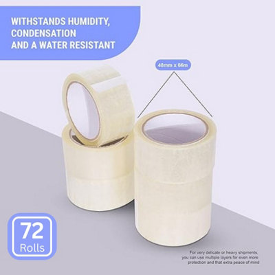 Clear Packing Parcel 2 Inch Tape 48mm x 66m Strong Heavy Duty for ...