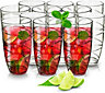 Clear Picnic Plastic Tumblers 12 Pack 550ml Reusable Acrylic Glasses for Indoor Outdoor and Everyday Use
