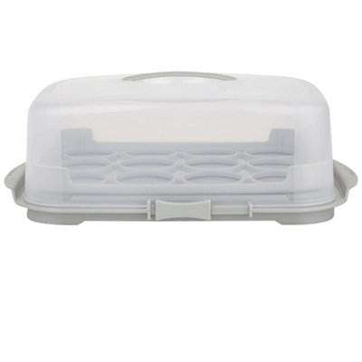 Clear Plastic Cupcake Caddy Storage Container With Lid & Carry Handles