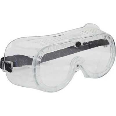 Clear Safety Goggles Direct Ventilation Eye Protection Lab PPE DIY at B&Q