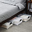 Clear Sliding Stackable Plastic Underbed Storage Box with Wheels 79cm
