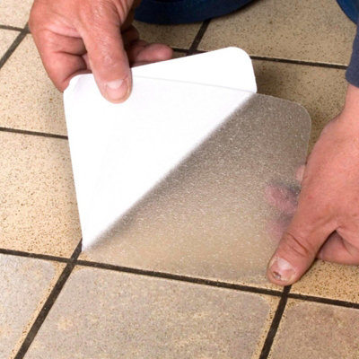 Clear Standard Pro Grade Anti Slip Tiles 140mm x 140mm - 10x Pack