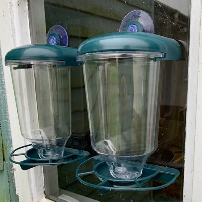 Clear View Window Bird Seed Feeder (Set of 2)