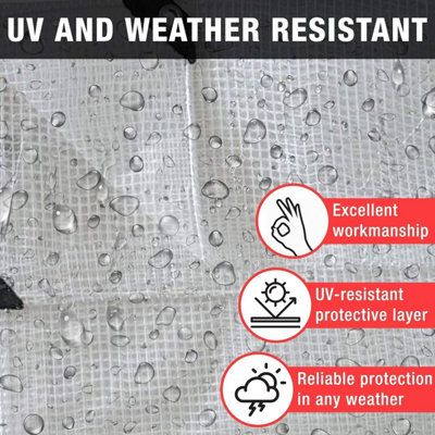 Clear Waterproof Tarpaulin Heavy Duty 100GSM Multi-Purpose Tarp UV Protection Dust - 4