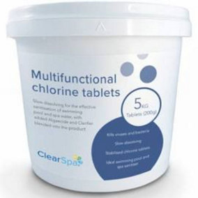 ClearSpa  ClearSpa Multifunctional 20g Chlorine Tablets  ClearSpa Multifunctional 20g Chlorine Tablets  5kg