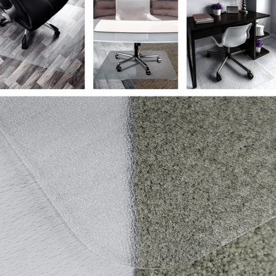 Cleartex Unomat Anti-Slip Rectangular Chair Mat Hard Floors and Carpet Tiles - 120 x 150cm