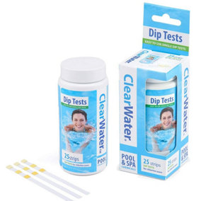Clearwater 25 Test Strips For Pools and Spas