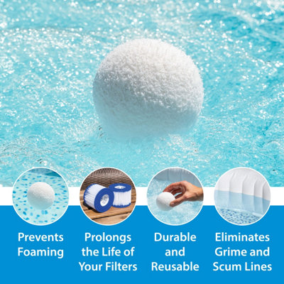 ClearWater Absorbaball, Absorbant Pool and Hot Tub Scum Balls, 3 Pack