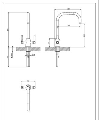 Clearwater Alzira U Spout Kitchen Tap Brushed Copper - CAMBC