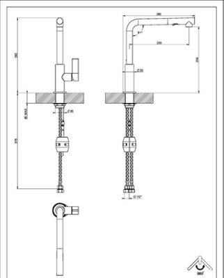 Clearwater Auriga Pull Out Kitchen Tap Brushed Nickel & White - AUR2BN