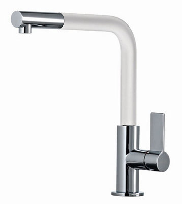 Clearwater Auriga Pull Out Kitchen Tap Chrome & White - AUR2CP