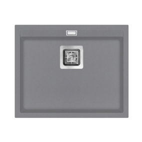 Clearwater Composite Granite Quarex Capri 1 Bowl Steel Undermount & Inset Kitchen Sink 555x455mm - CAPN505ST