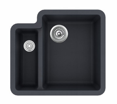 Clearwater Composite Granite Quarex Nova 1.5 Bowl Slate Undermount & Inset Kitchen Sink - NOVN150SL