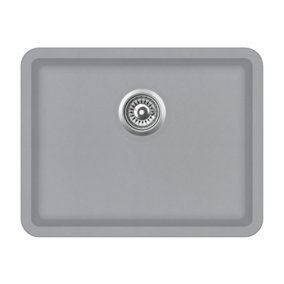Clearwater Composite Granite Quarex Nova Single Bowl Ash Undermount & Inset Kitchen Sink 585x460 - NOVN535AH
