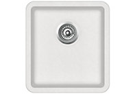 Clearwater Composite Granite Quarex Nova Single Bowl Blizzard Undermount & Inset Kitchen Sink 420x460 - NOVN370BL