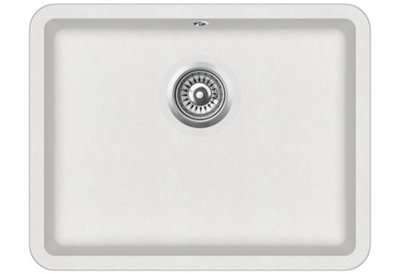 Clearwater Composite Granite Quarex Nova Single Bowl Blizzard Undermount & Inset Kitchen Sink 585x460 - NOVN535BL