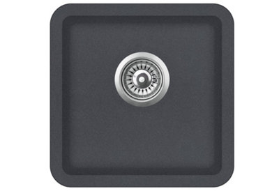 Clearwater Composite Granite Quarex Nova Single Bowl Slate Undermount & Inset Kitchen Sink 380x380 - NOVN330SL