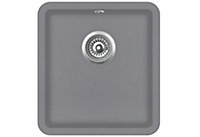 Clearwater Composite Granite Quarex Nova Single Bowl Steel Undermount & Inset Kitchen Sink 420x460 - NOVN370ST