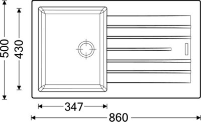 Clearwater Composite Granite Quarsil Tivoli Single Bowl & Drainer Croma Inset Kitchen Sink - TIVD100SCR