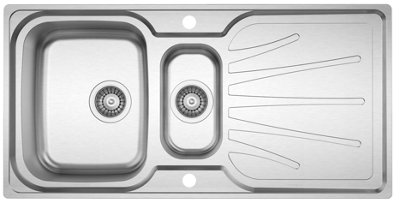 Clearwater DeepBlue 1.0 Bowl and Drainer Stainless Steel Kitchen Sink 1000x500mm - DB10