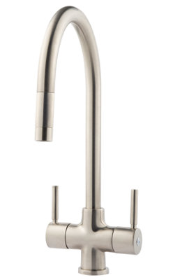 Clearwater Emporia C Spout Pull Out Spray Kitchen Brushed Nickel - EMPBS