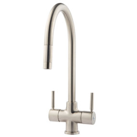 Clearwater Emporia C Spout Pull Out Spray Kitchen Brushed Nickel - EMPBS