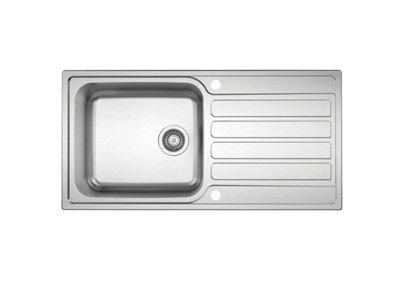 Clearwater Indio Large Bowl and Drainer Stainless Steel Kitchen Sink 1000x500mm - IN100