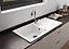 Clearwater Jarla Ceramic Kitchen Sink 1 Bowl & Drainer - Reversible - JAR1010