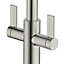 Clearwater Kira  U Spout Pull Out With Twin Spray Kitchen Brushed Nickel - KIR20BN