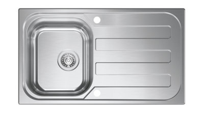 Clearwater Kudos Small Bowl and Drainer Stainless Steel Kitchen Sink 790x500 - KU790