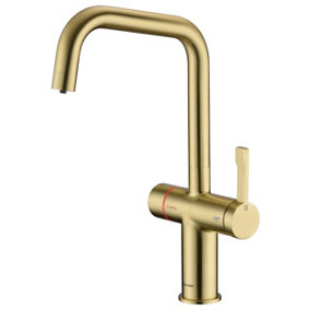 Clearwater Magus 4 Electronic 4in1 Filtered Instant Kettle Kitchen Tap & Filtered Cold, Cold & Hot Brushed Brass PVD - MAE4BB