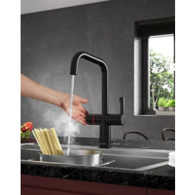 Clearwater Magus 4 Electronic 4in1 Filtered Instant Kettle Kitchen Tap & Filtered Cold, Cold & Hot Matt Black  - MAE4MB